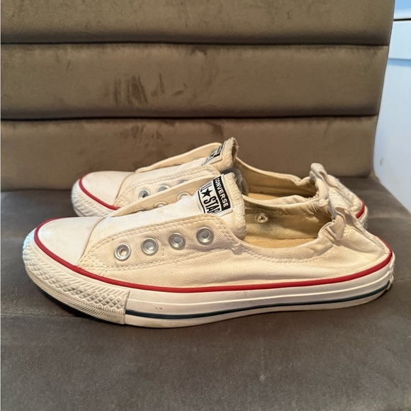 White Slip On Converse Women’s Size 8 - Picture 3 of 4